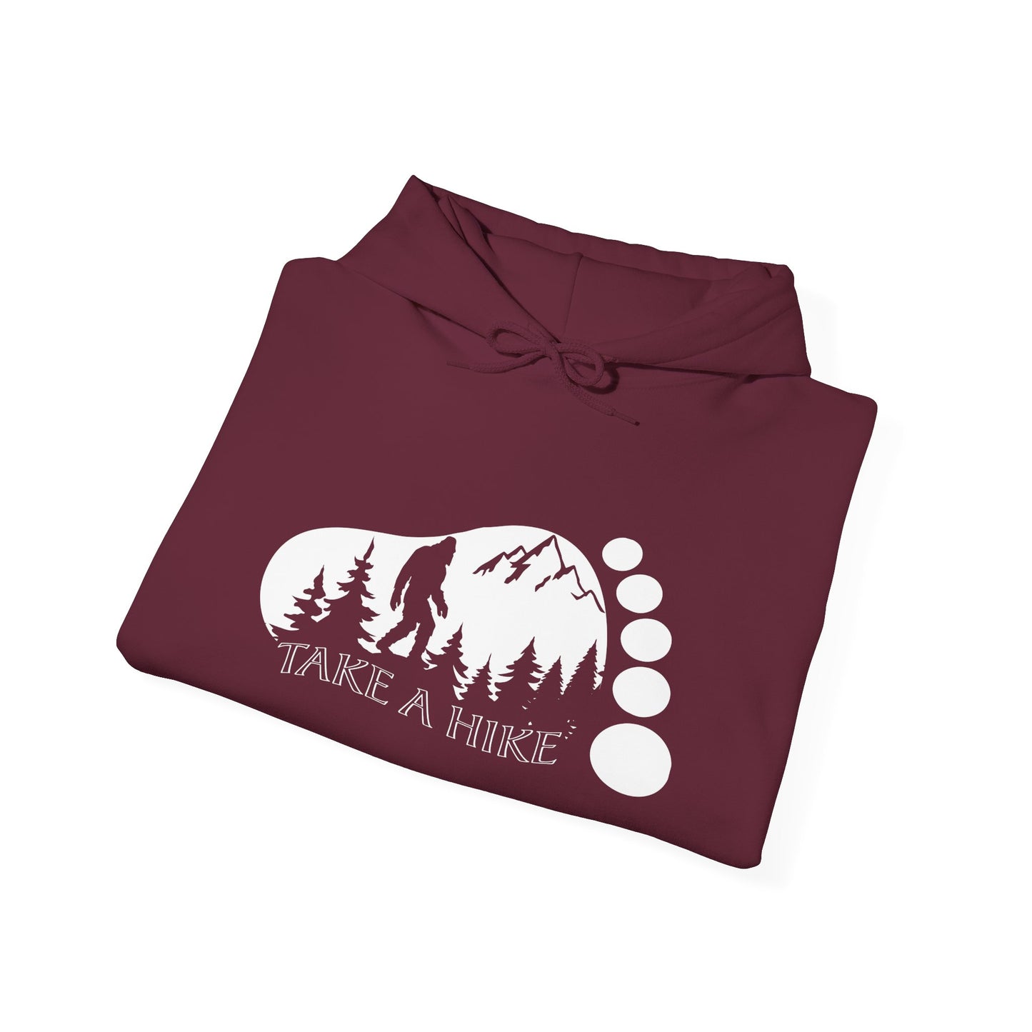 Bigfoot Take A Hike Hoodie - Trail Graphic
