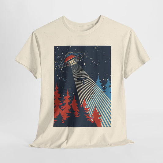 UFO Abduction T-Shirt - Forest Encounter Graphic