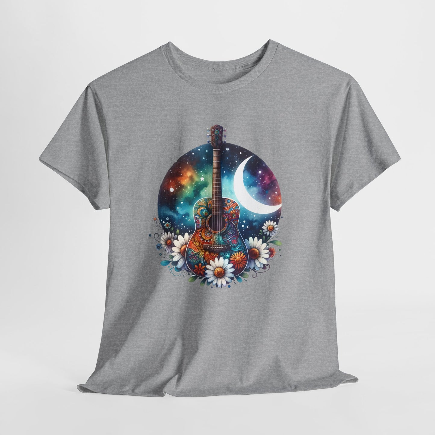 Cosmic Guitar T-Shirt - Bohemian Music Vibe