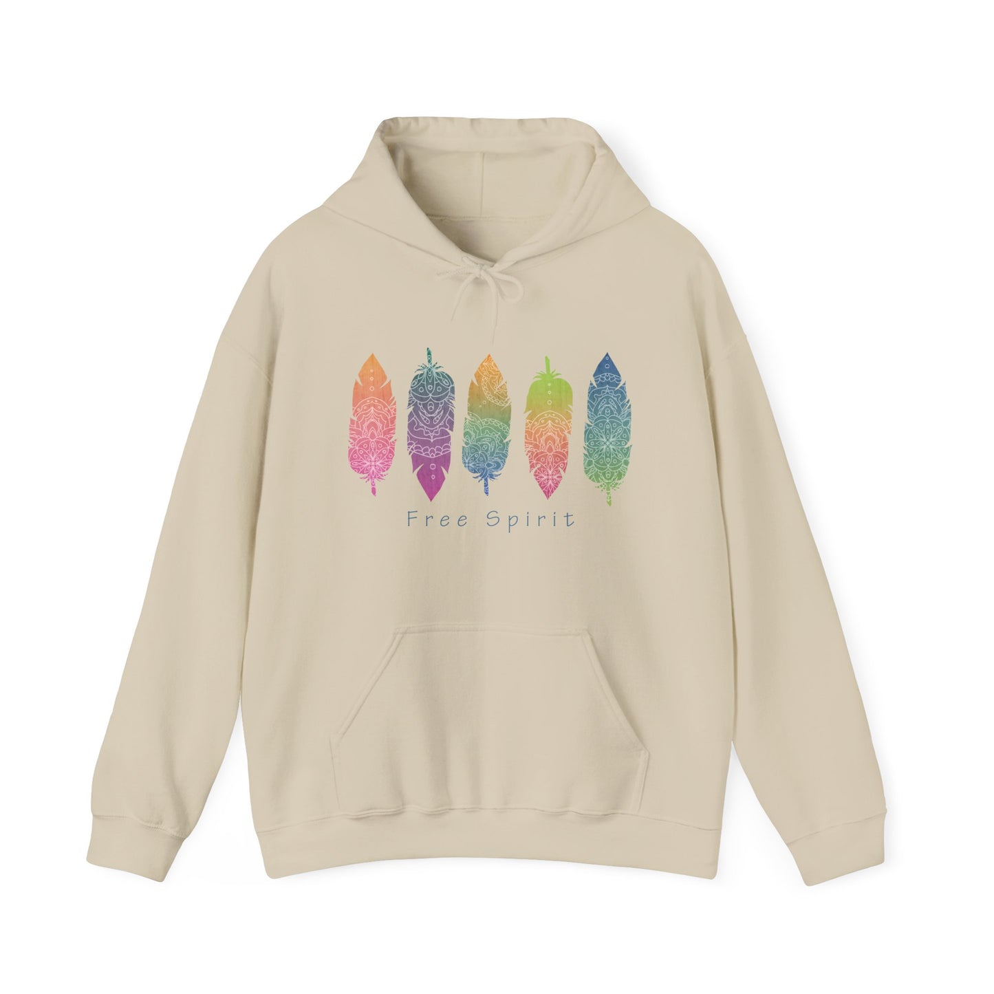 Free Spirit Vibrant Feather Hoodie