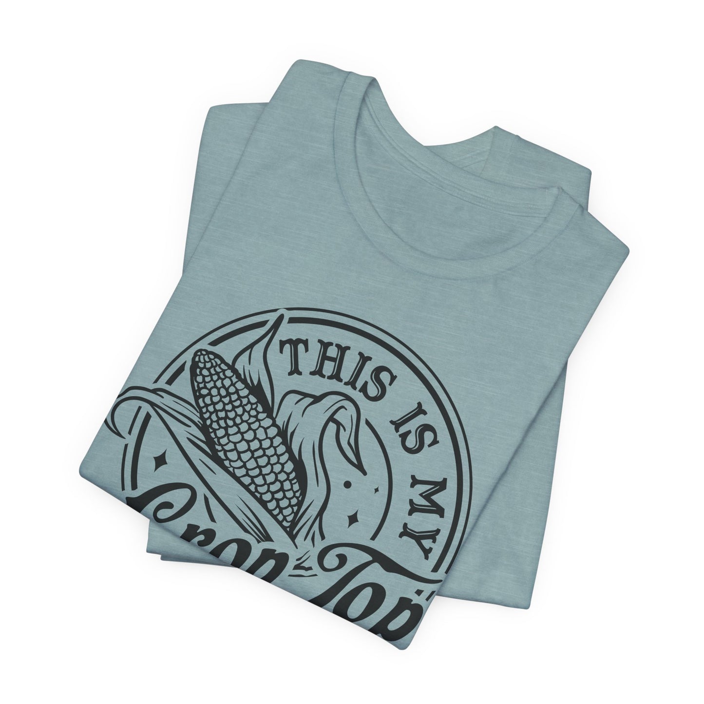 This Is My Crop Top T-Shirt - Corn Pun Graphic