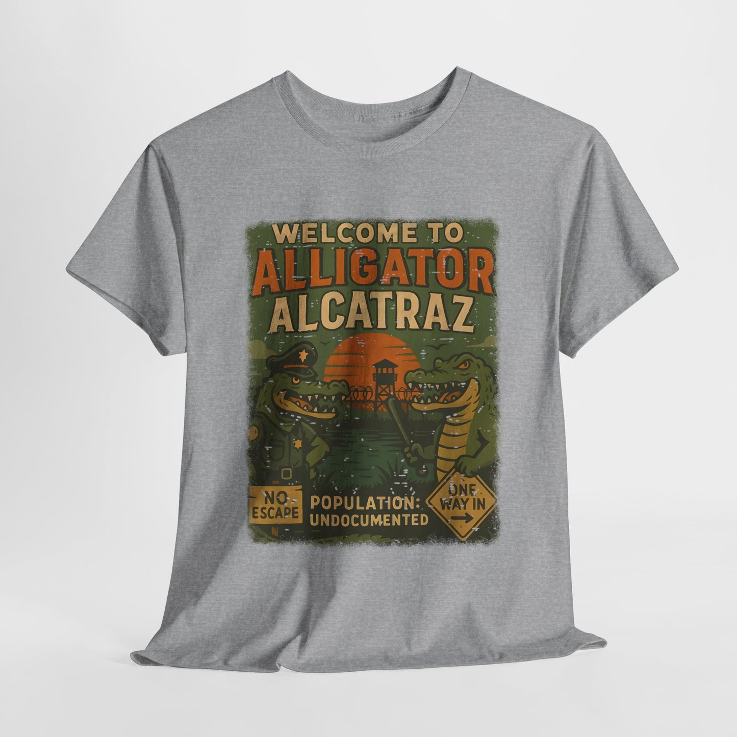 Alligator Alcatraz T-Shirt – Retro Vibe Tee