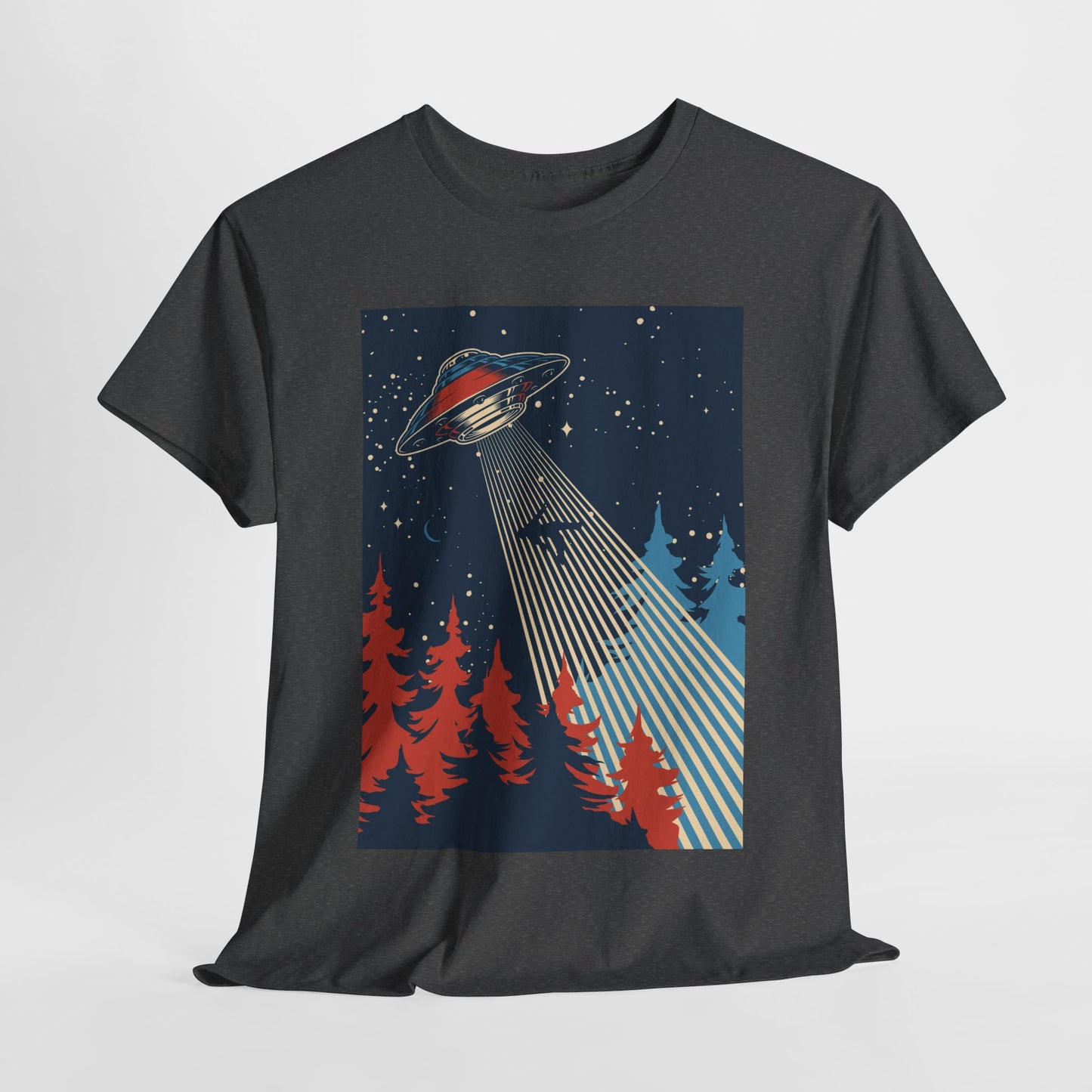 UFO Abduction T-Shirt - Forest Encounter Graphic