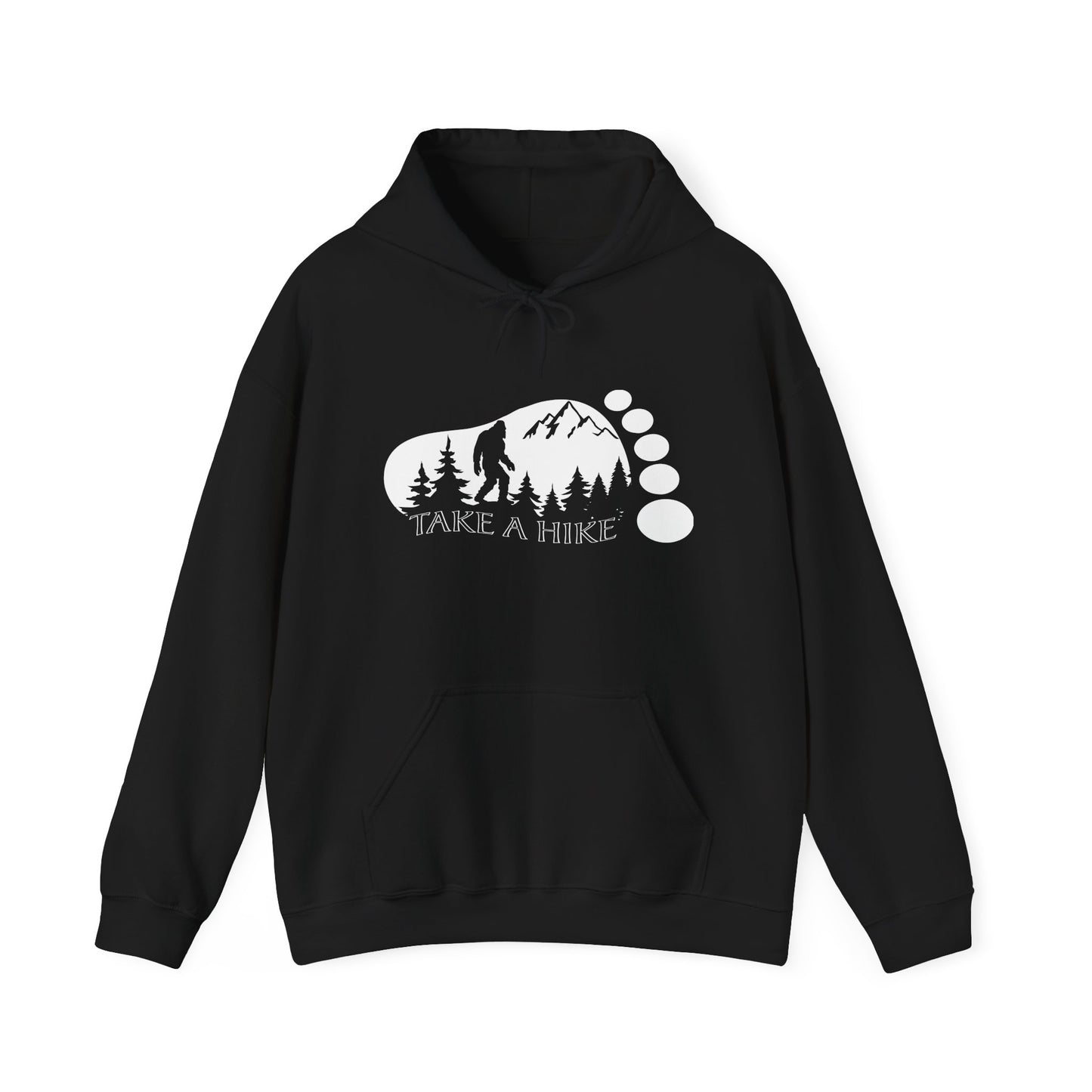 Bigfoot Take A Hike Hoodie - Trail Graphic