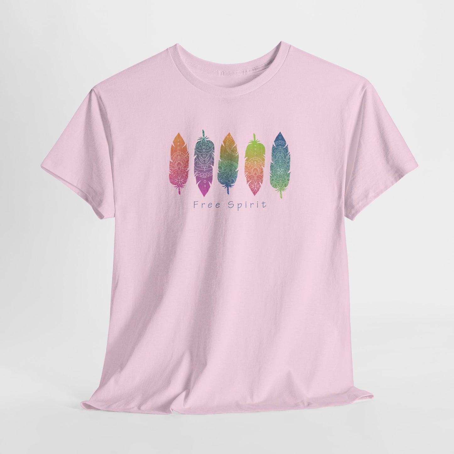 Free Spirit Colorful Feather T-Shirt