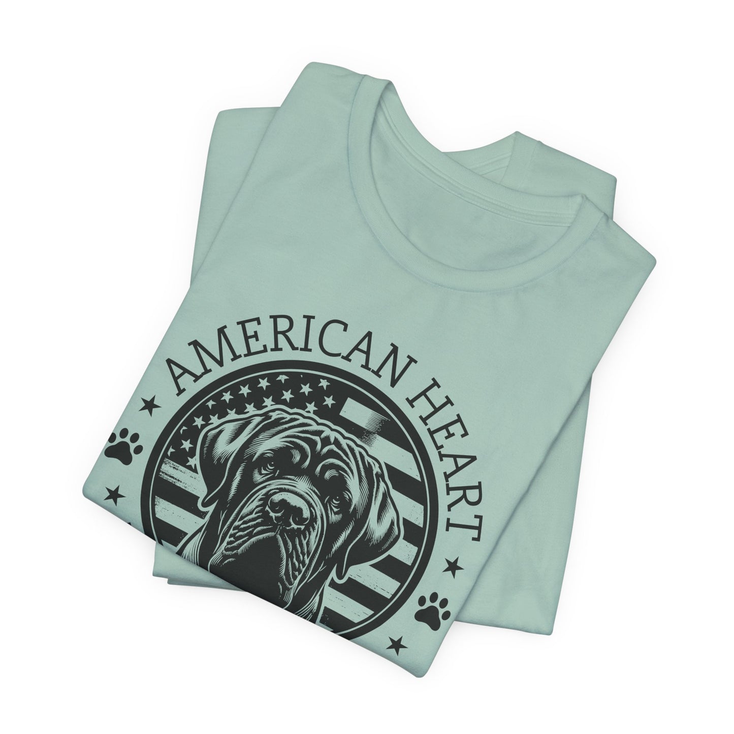 American Heart Mastiff Soul Patriotic T-Shirt