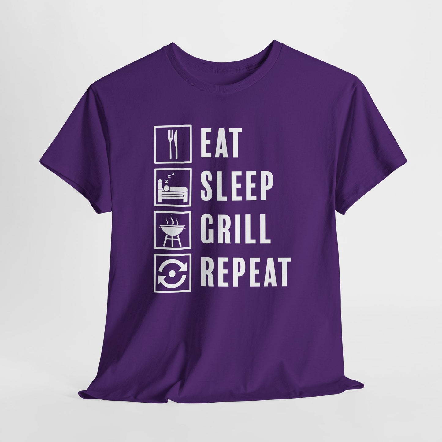 Eat Sleep Grill Repeat T-Shirt - BBQ Graphic