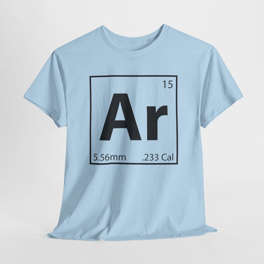 Element AR-15 Periodic Table T-Shirt - 5.56mm Gun Design