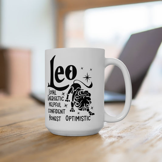 Leo Ceramic Mug For Zodiac Coffee Cup For Astrology Birthday Gift Idea