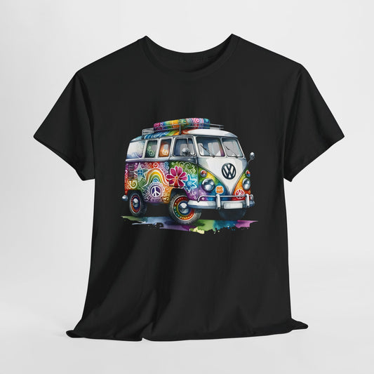 Colorful Vintage Hippie VW Bus Tee