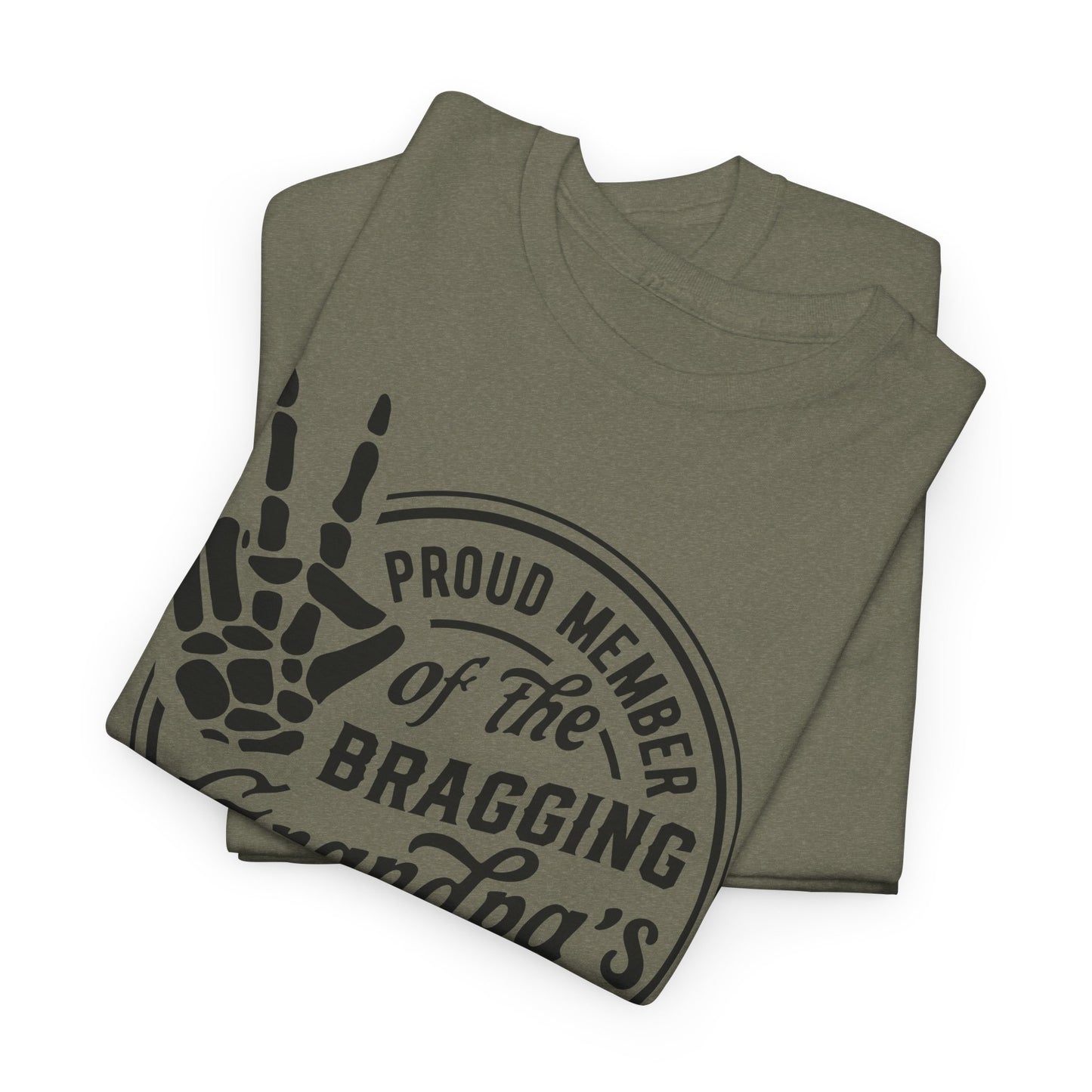 Bragging Grandpa's Club Tee - Skeleton Peace Sign