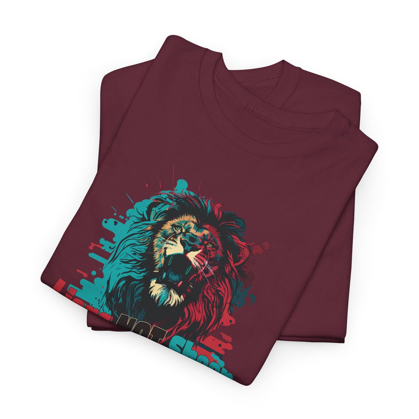 Lions Not Sheep T-Shirt - Lion Head Graphic Tee