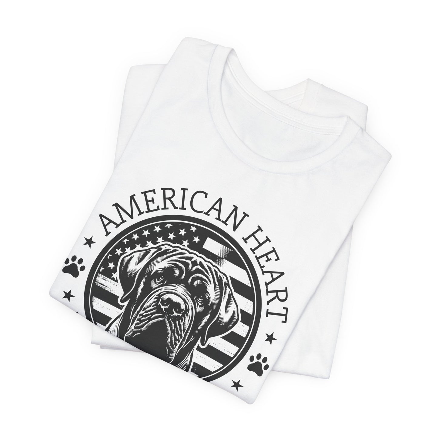 American Heart Mastiff Soul Patriotic T-Shirt