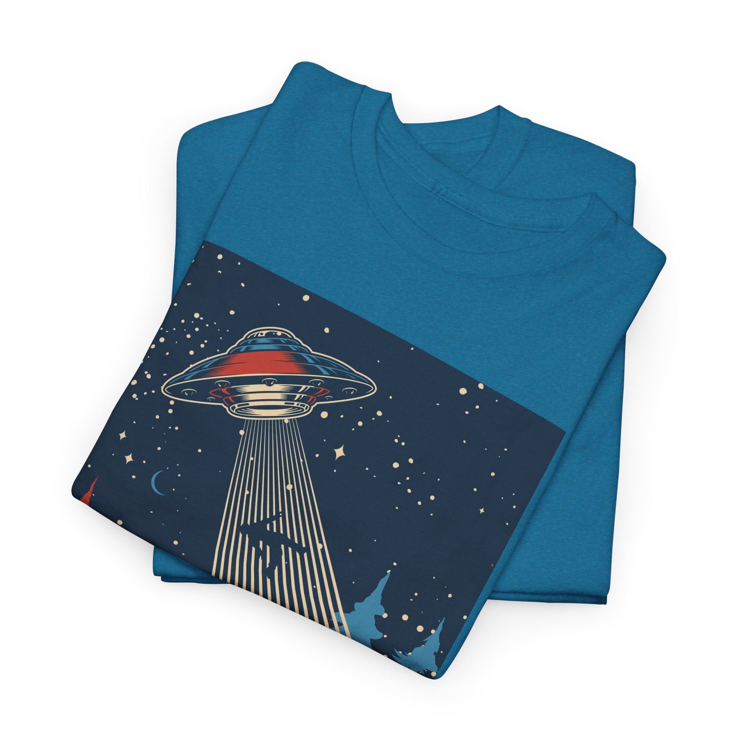 UFO Abduction T-Shirt - Forest Encounter Graphic