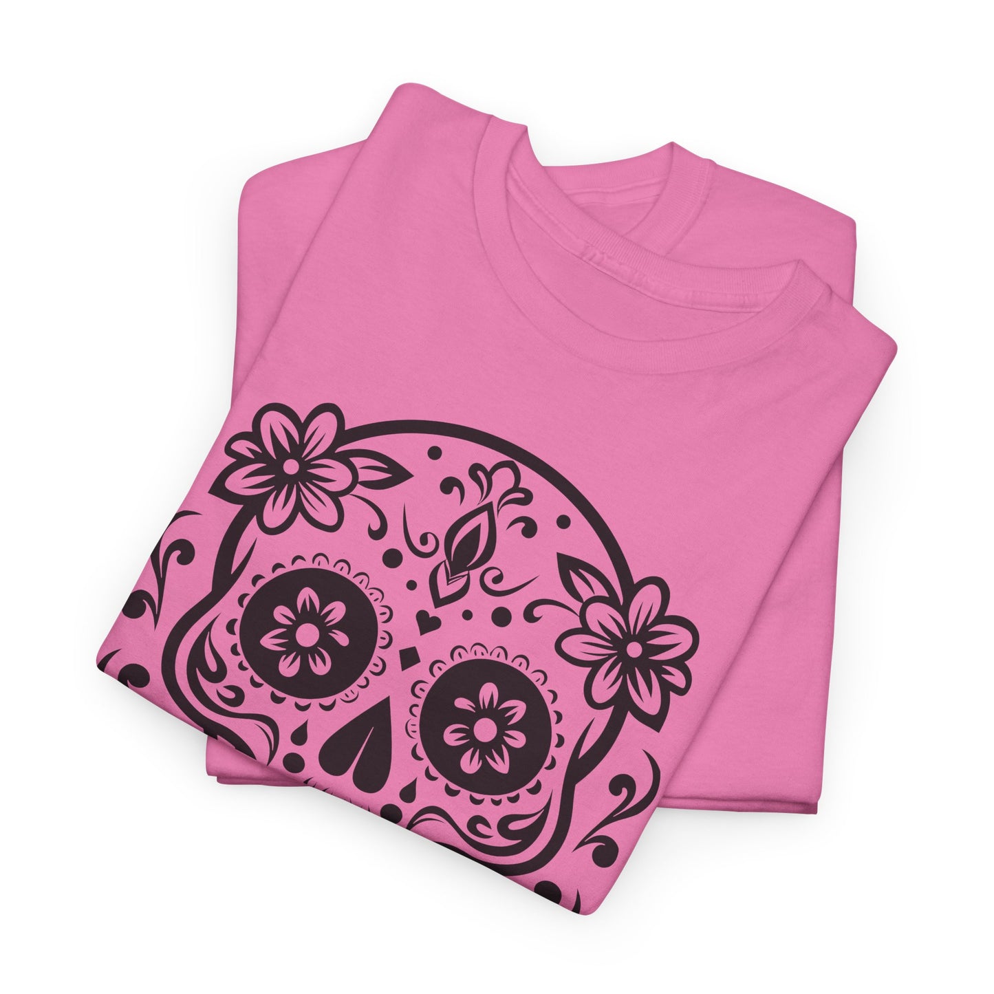 Black Sugar Skull T-Shirt - Day Of The Dead Graphic Tee