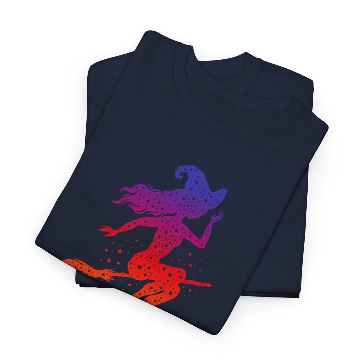 Witch T-Shirt For Cute Halloween T Shirt For Colorful Broom Rider TShirt