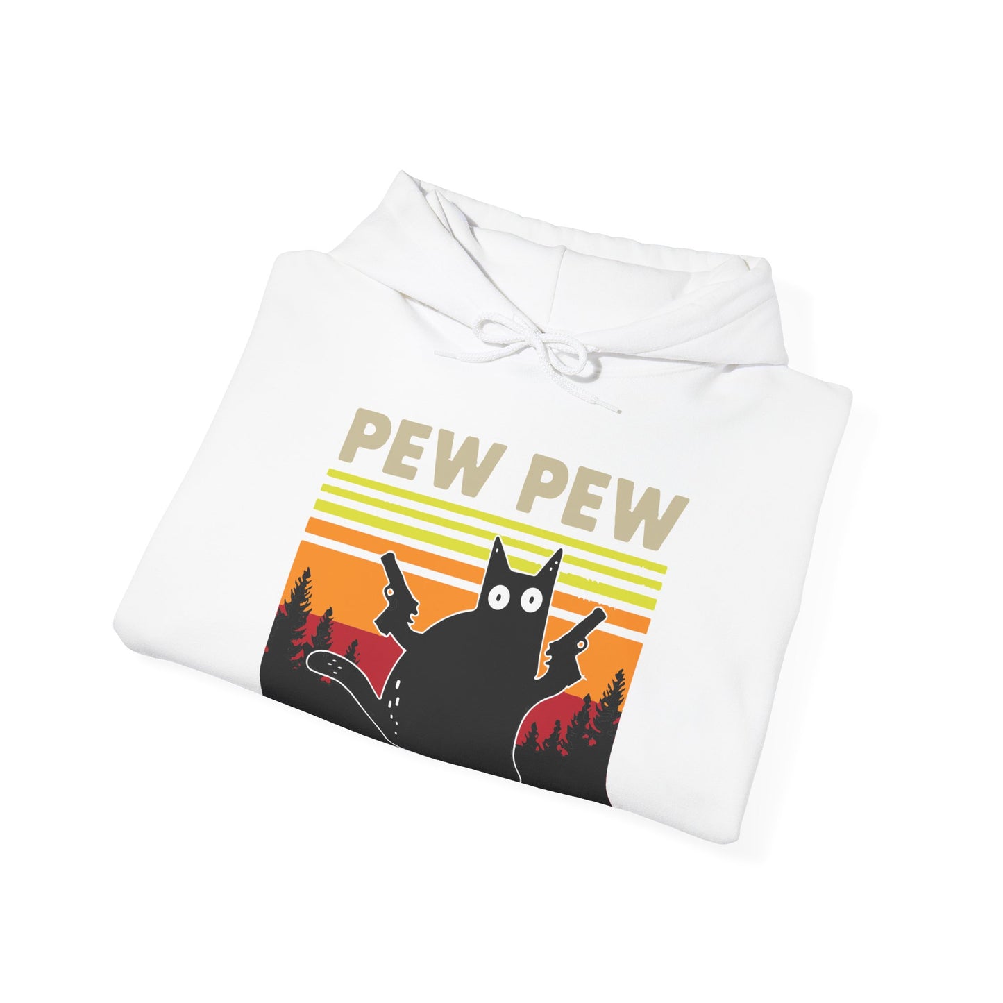 Pew Pew Madafakas Gun Cat Hoodie