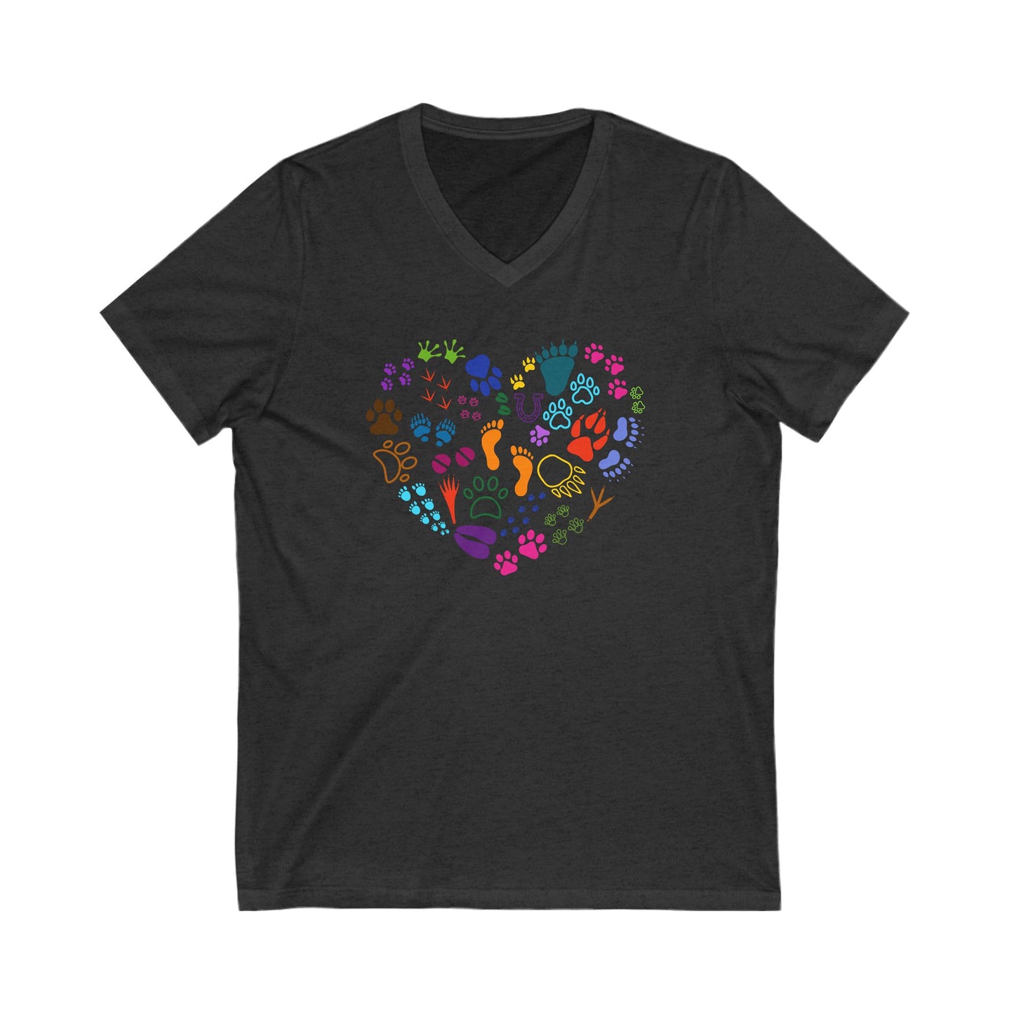 Animal Heart Prints T-Shirt - Nature Love Tee