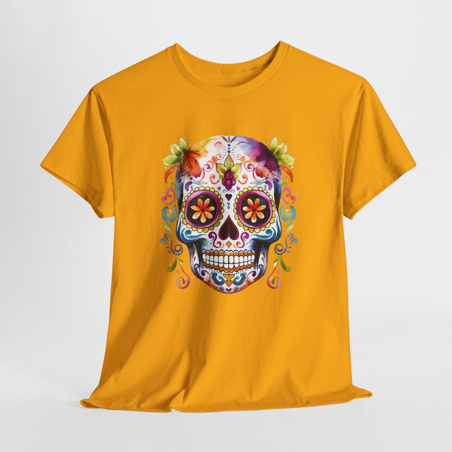 Multi-ColorSugar Skull T-Shirt - Day of the Dead Tee