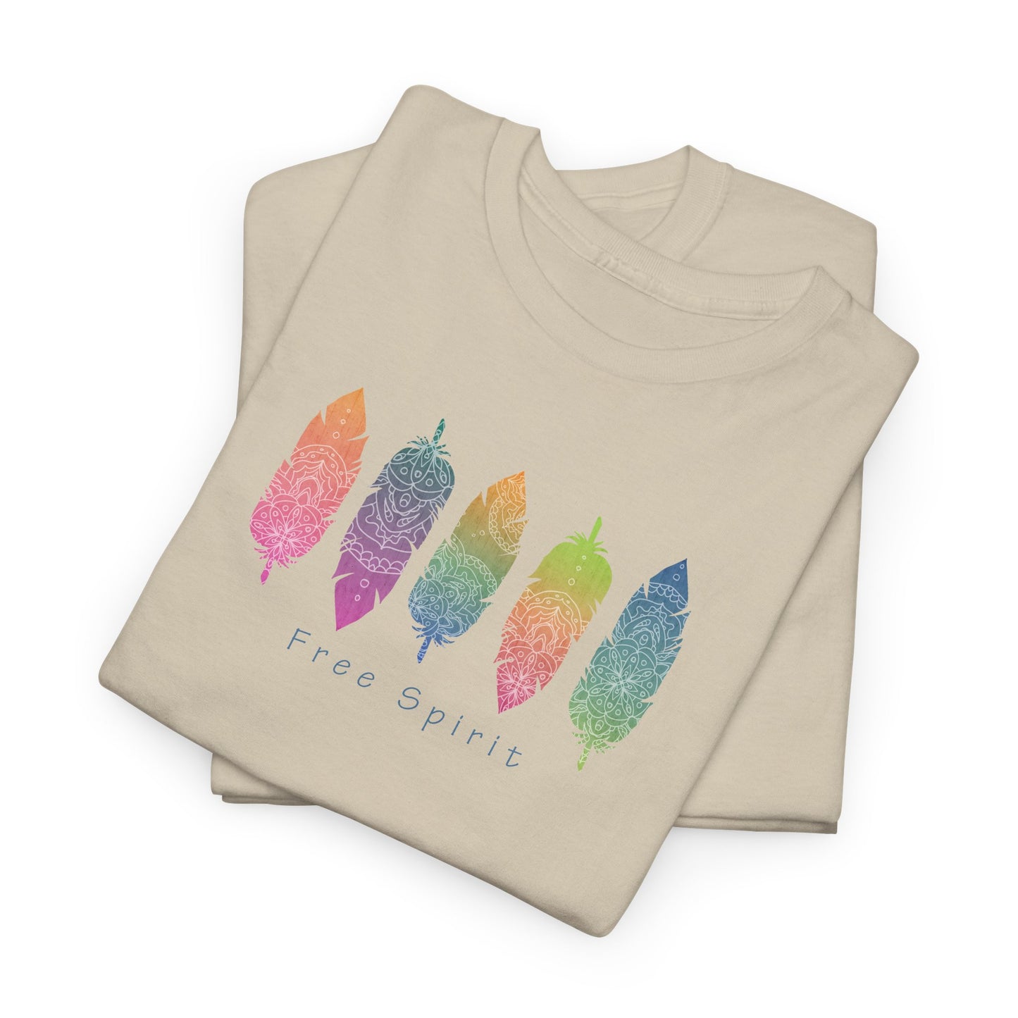Free Spirit Colorful Feather T-Shirt