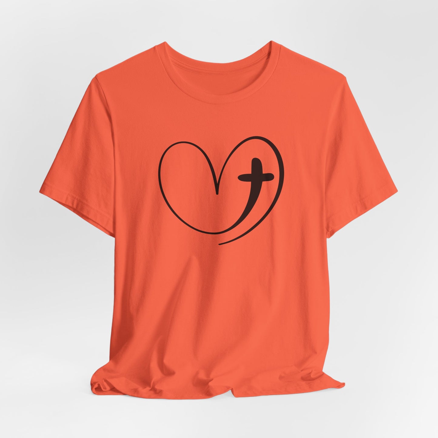 Heart Cross T-Shirt - Classic Christian Graphic Tee