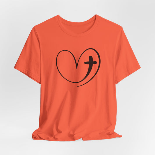 Heart Cross T-Shirt - Classic Christian Graphic Tee