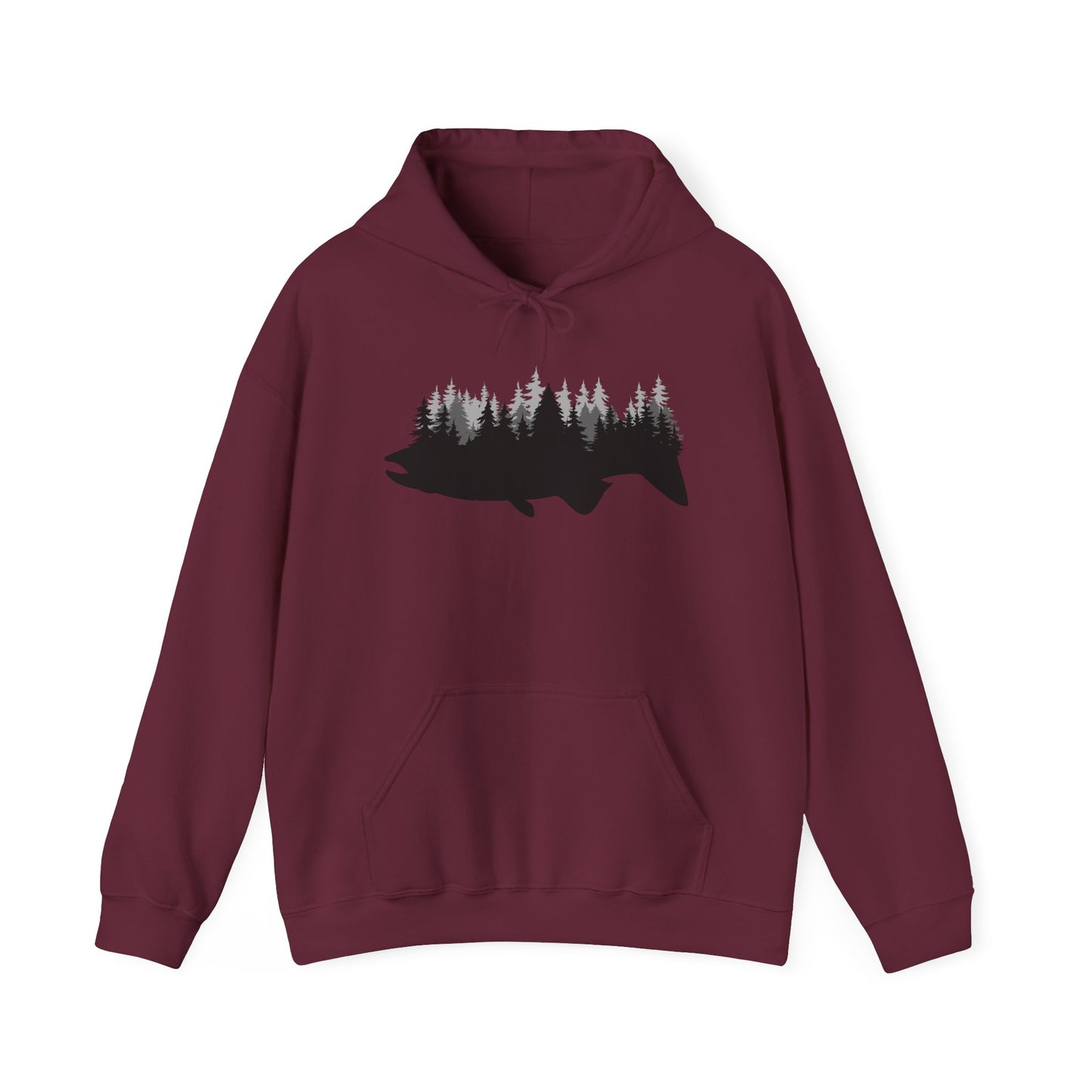 Forest Fish Silhouette Hoodie