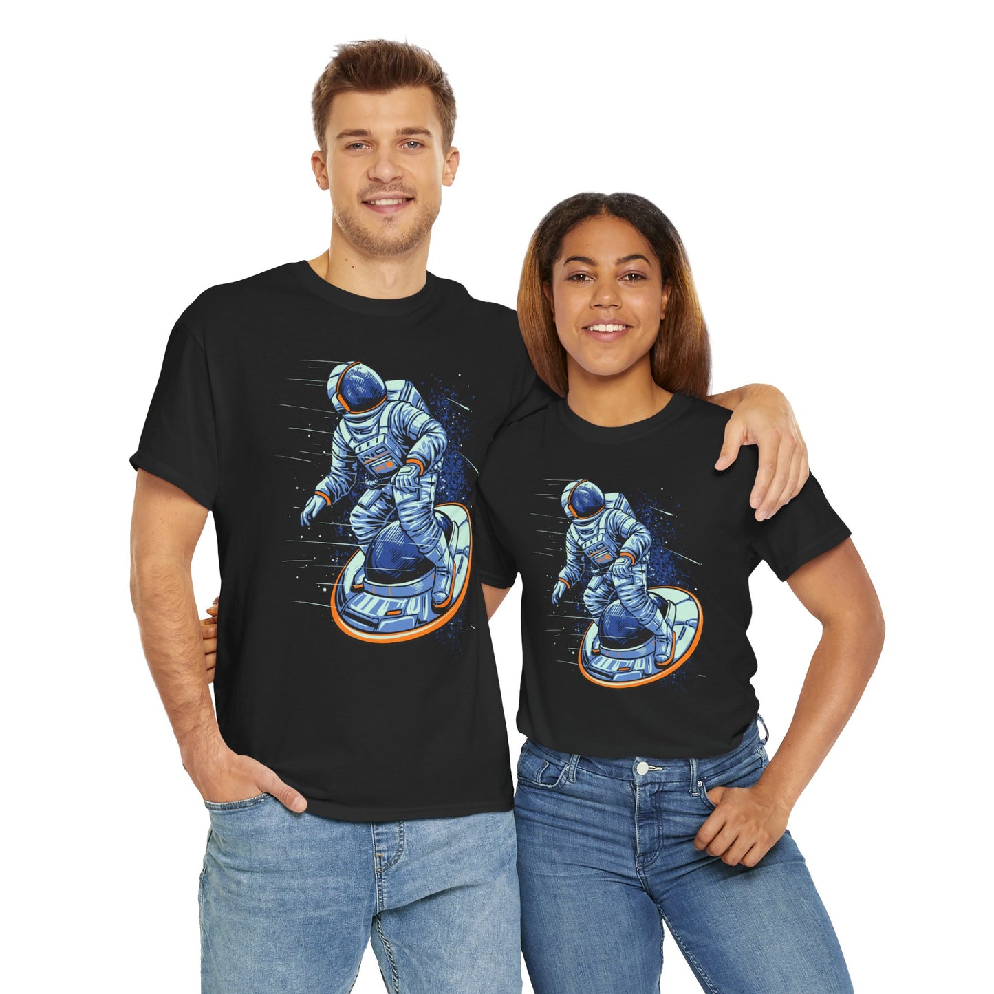 Space Surfer T-Shirt - Astronaut UFO Graphic