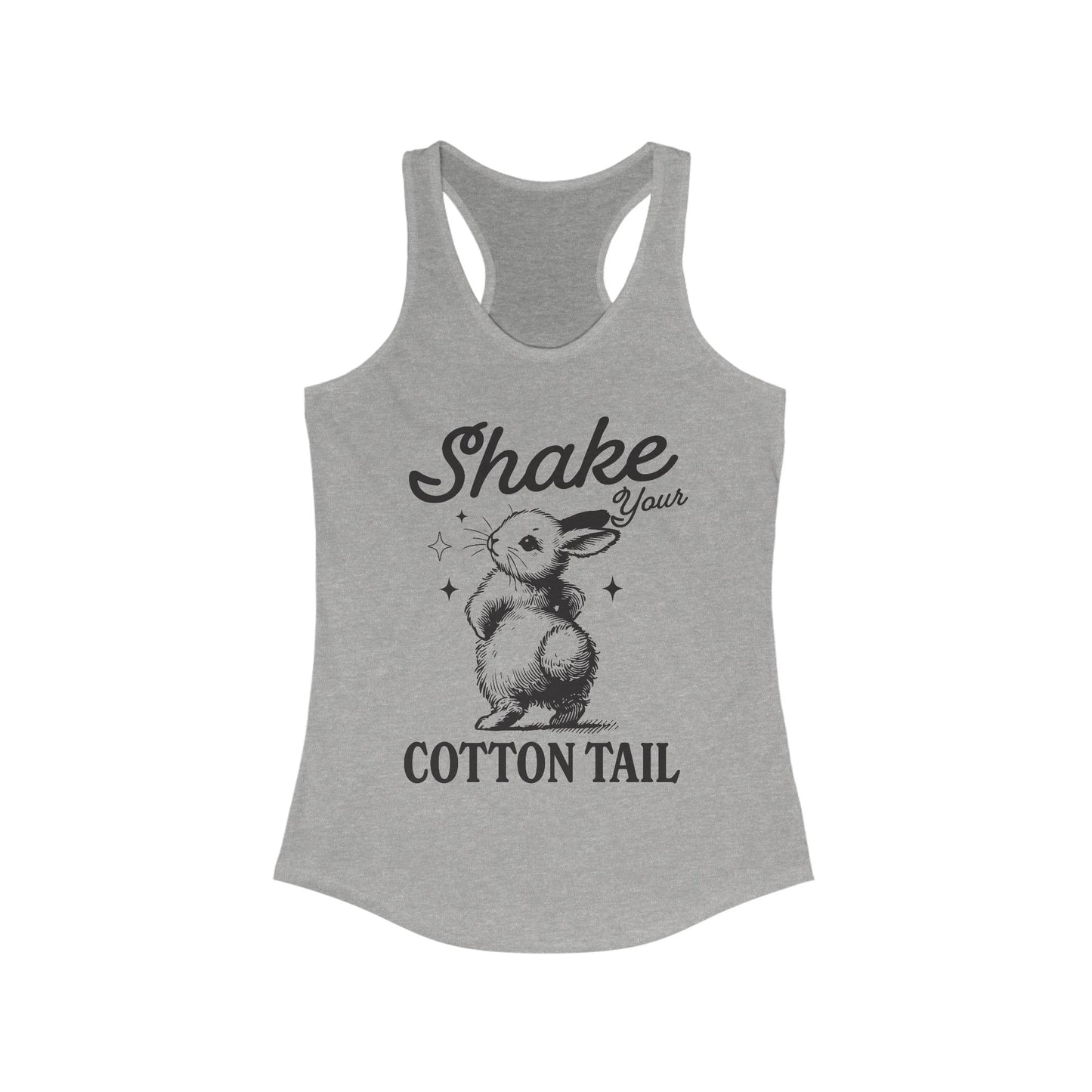 Shake Your Cotton Tail Bunny Tank Top - Cute Easter Graphic Tank
