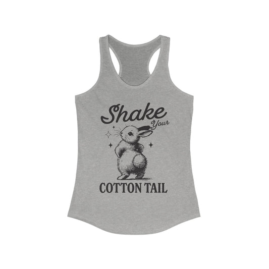 Shake Your Cotton Tail Bunny Tank Top - Cute Easter Graphic Tank
