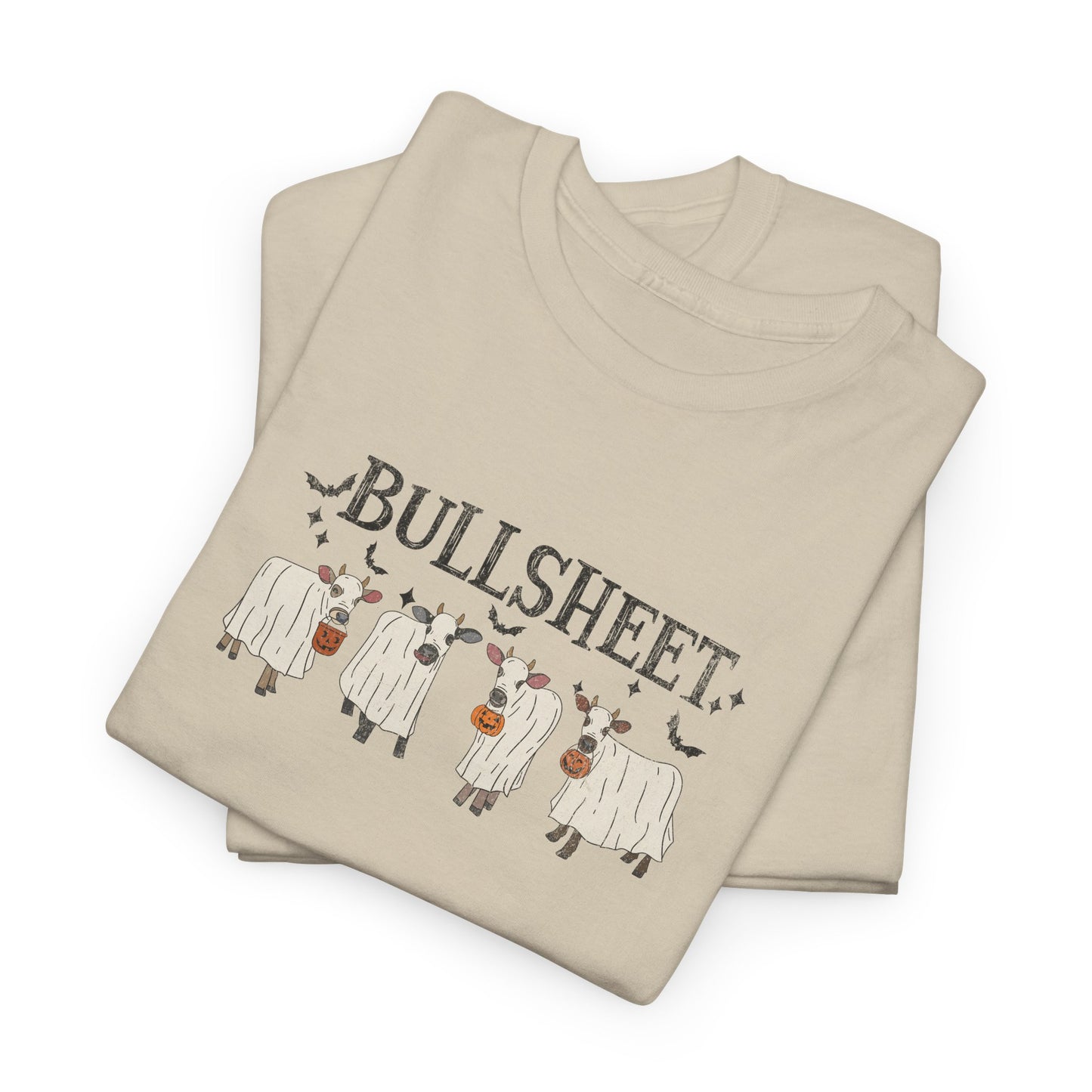 Bullsheet Ghost Cow T-Shirt - Halloween Pun Tee