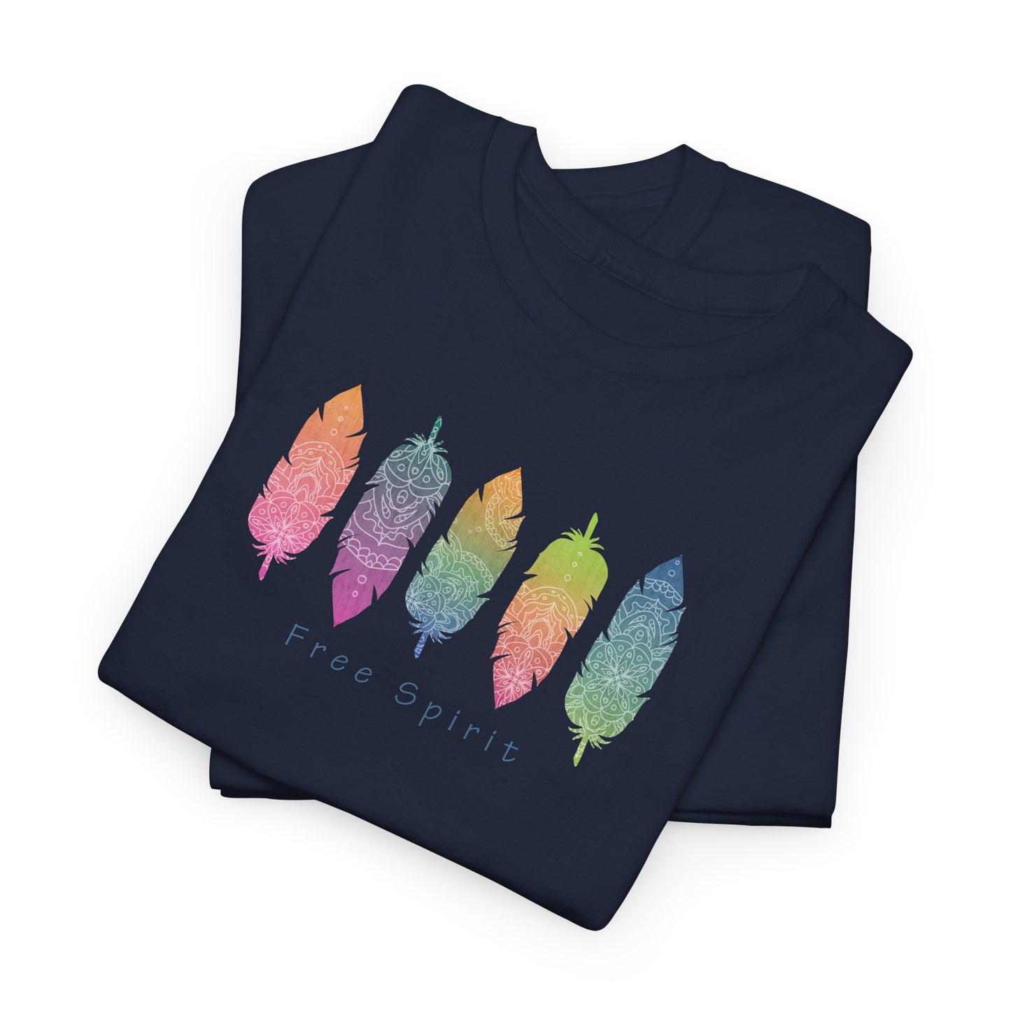 Free Spirit Colorful Feather T-Shirt