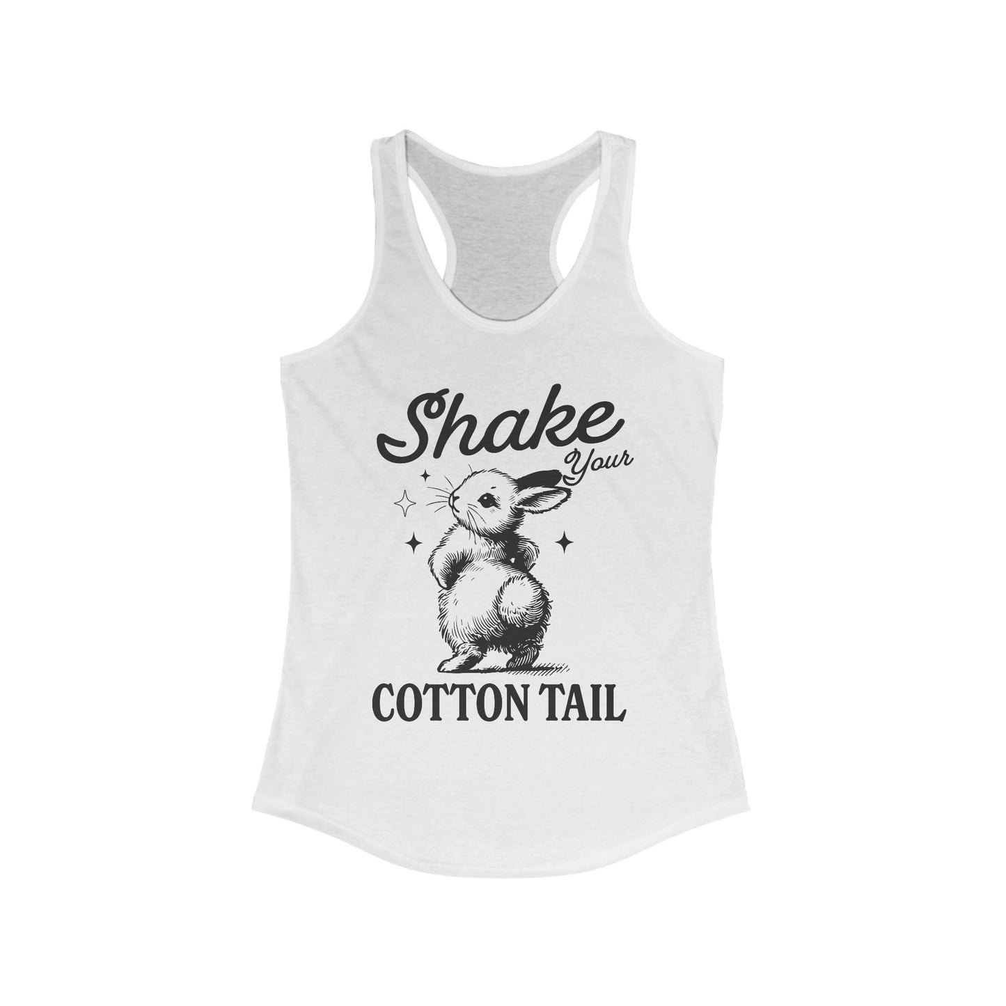 Shake Your Cotton Tail Bunny Tank Top - Cute Easter Graphic Tank