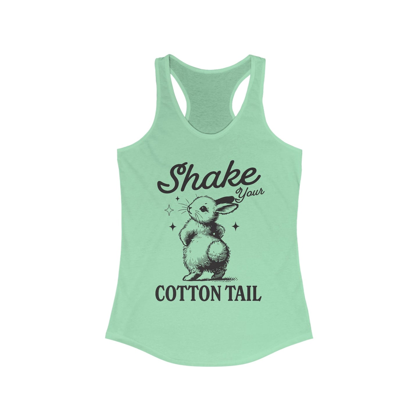 Shake Your Cotton Tail Bunny Tank Top - Cute Easter Graphic Tank