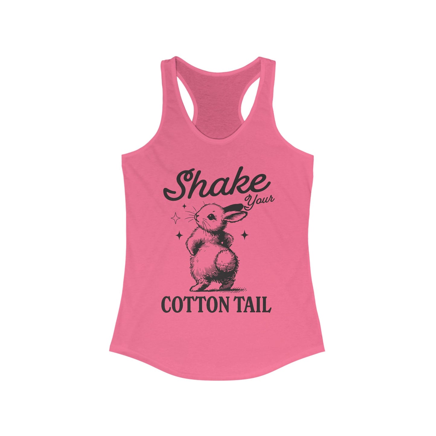 Shake Your Cotton Tail Bunny Tank Top - Cute Easter Graphic Tank