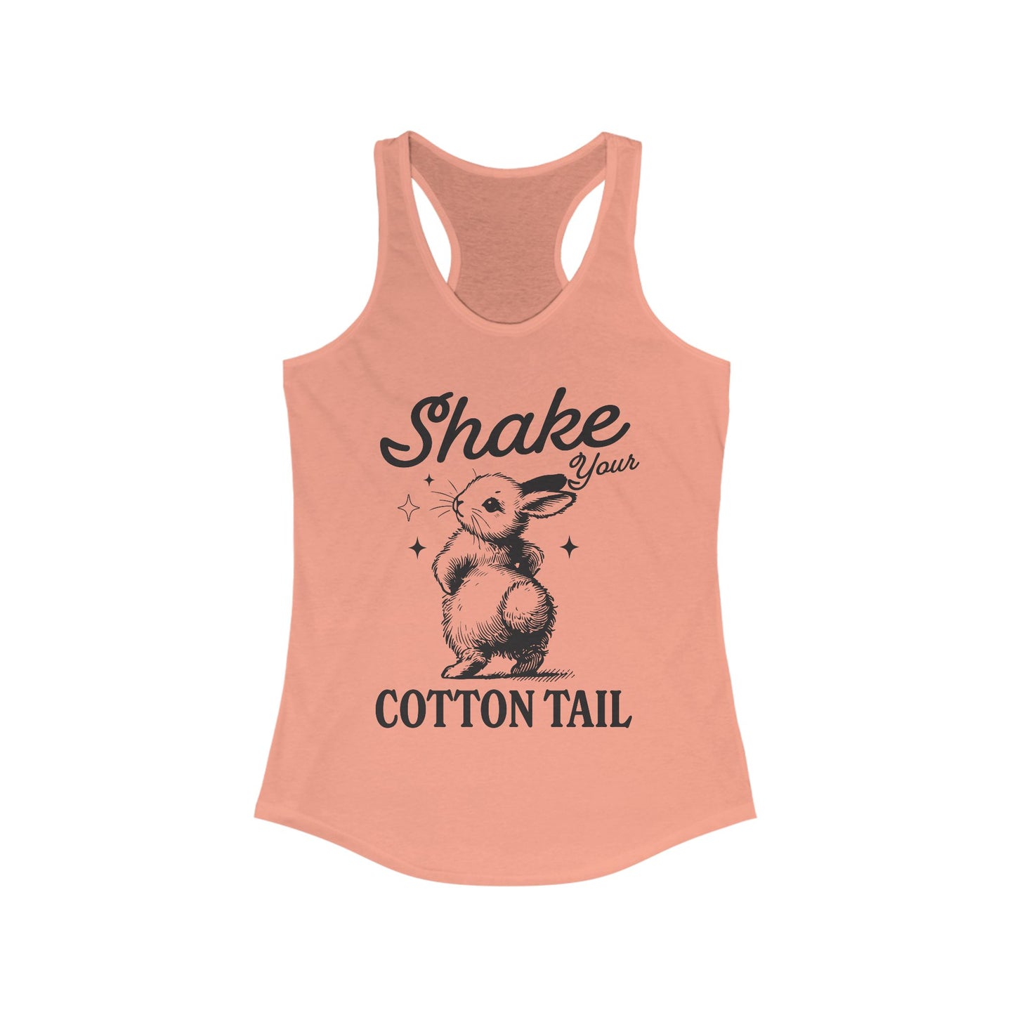 Shake Your Cotton Tail Bunny Tank Top - Cute Easter Graphic Tank