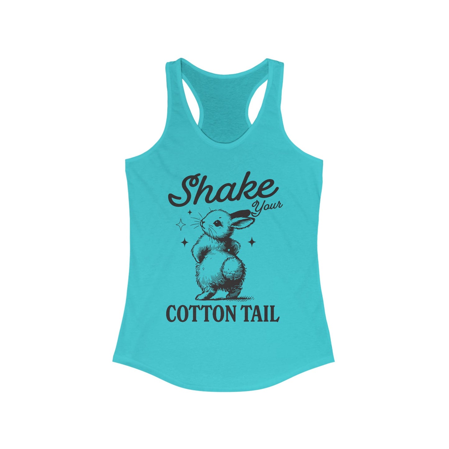 Shake Your Cotton Tail Bunny Tank Top - Cute Easter Graphic Tank