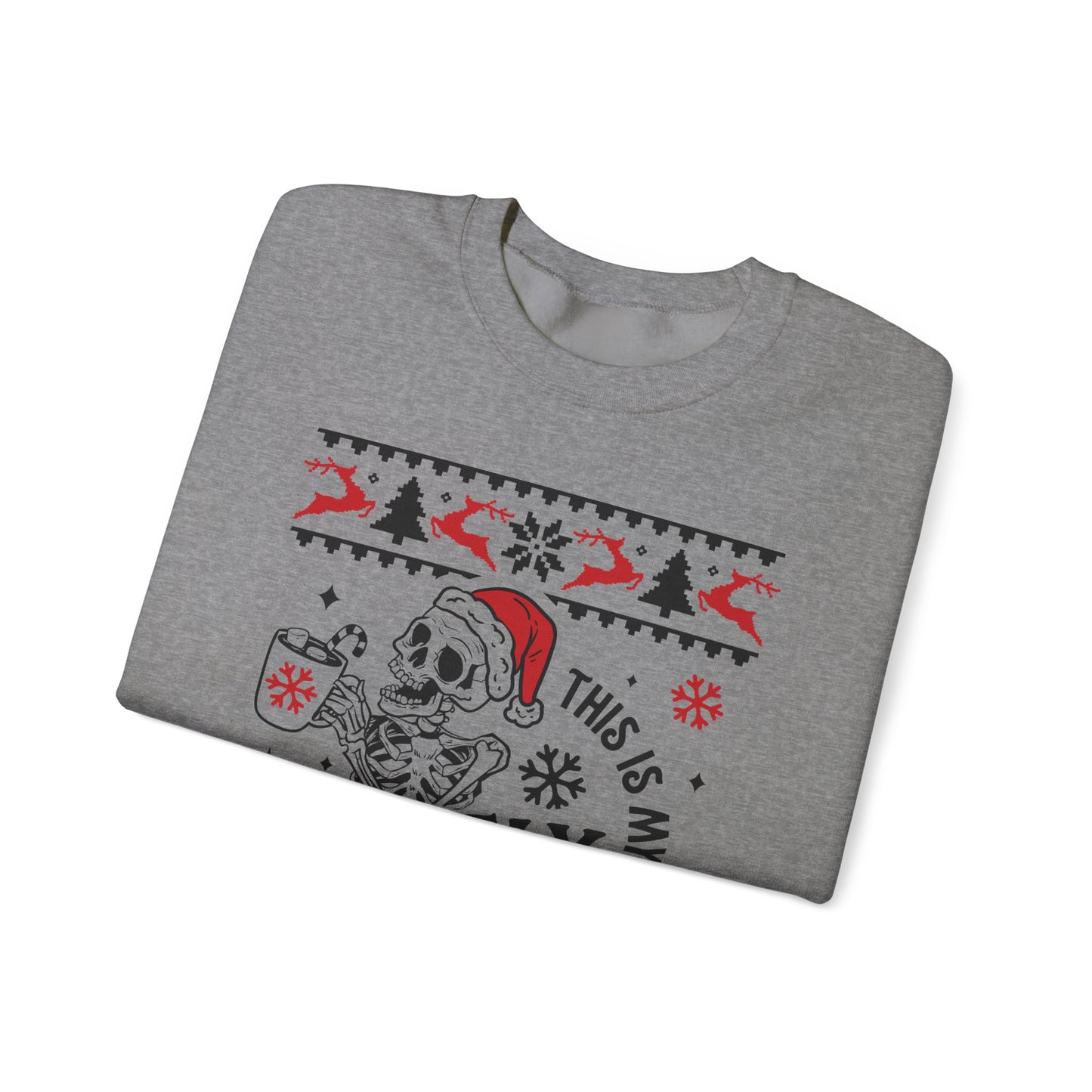 Festive Skeleton Ugly Sweater Sweatshirt