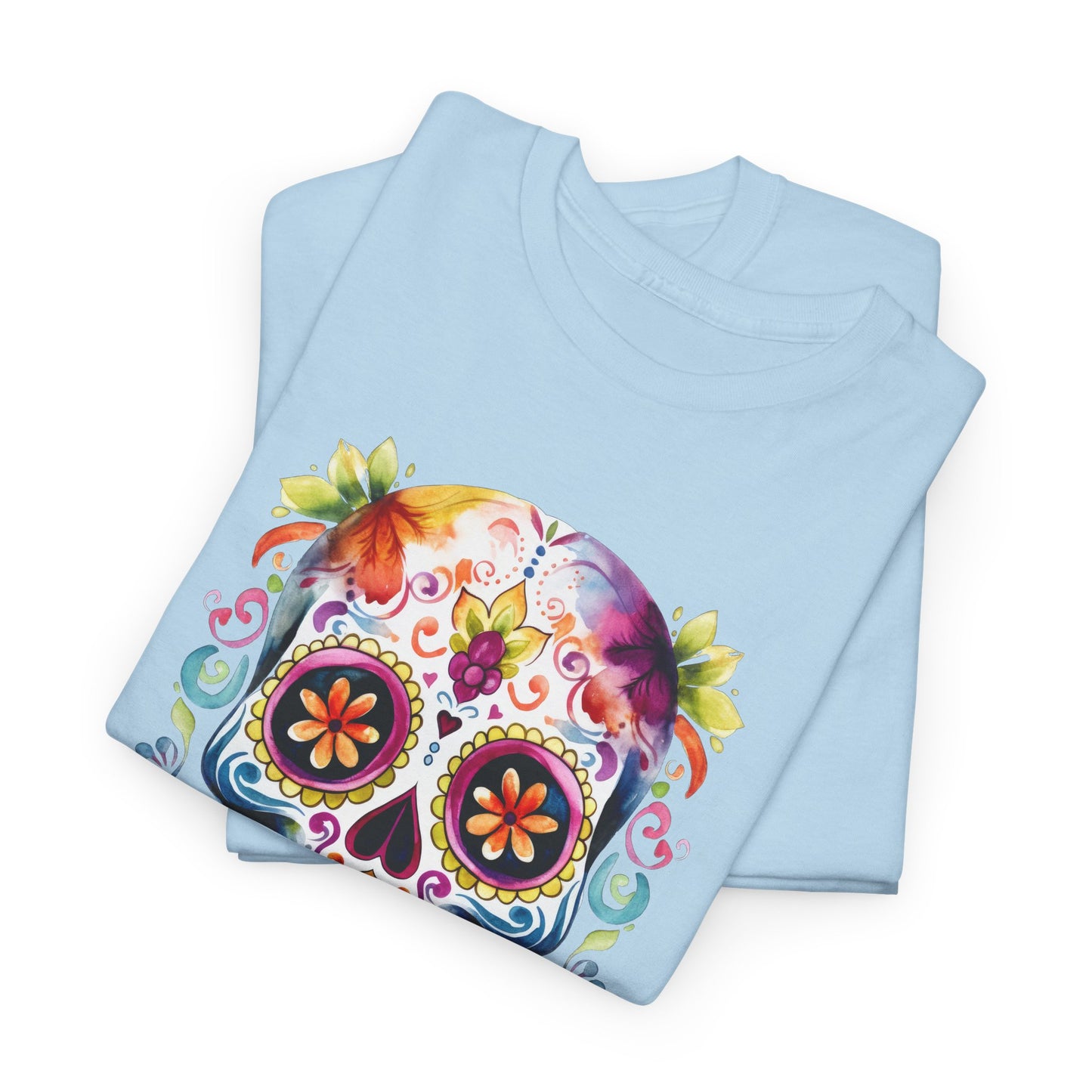 Multi-ColorSugar Skull T-Shirt - Day of the Dead Tee