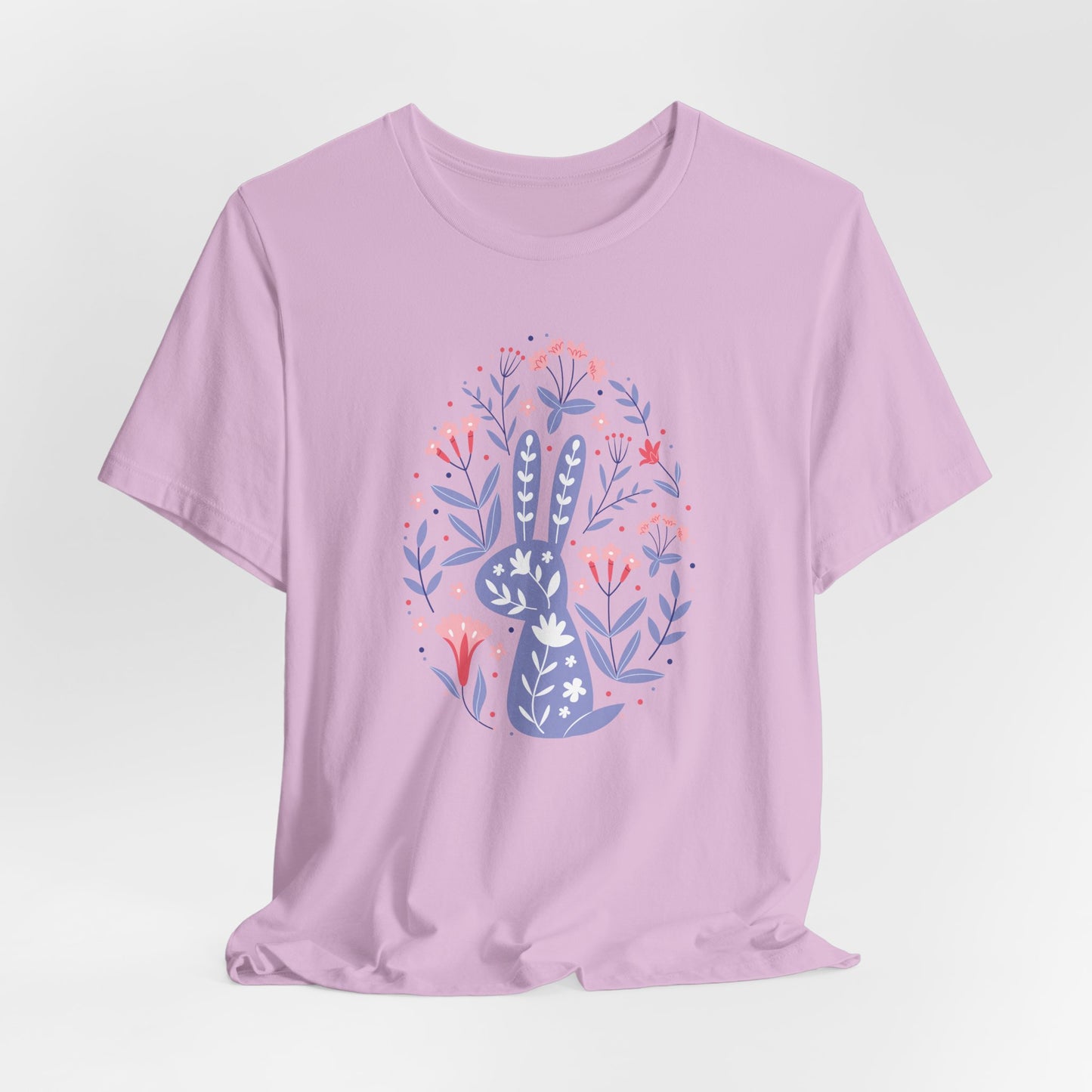 Egg Bunny Floral T-Shirt - Spring Graphic Tee