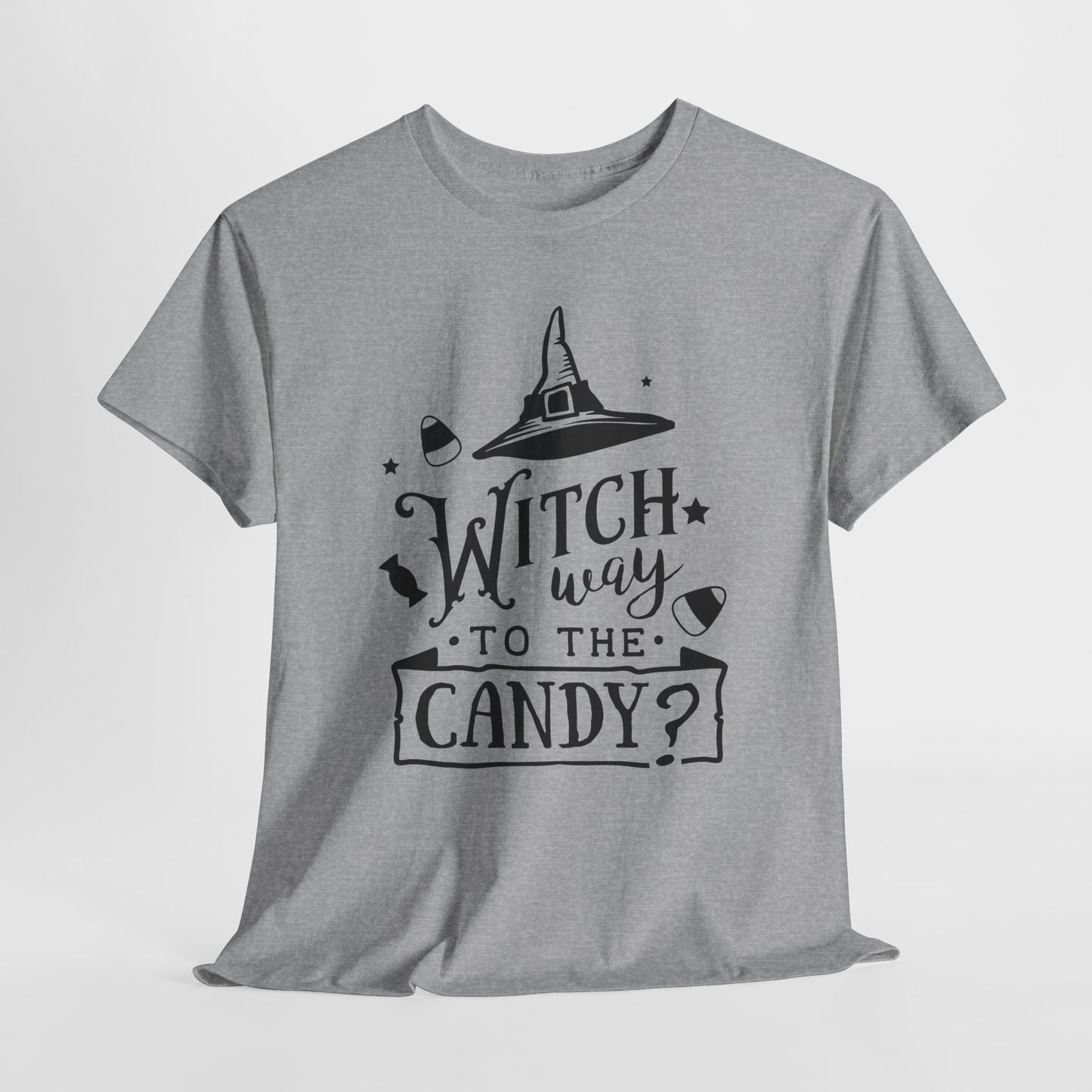 Witch Way to the Candy T-Shirt - Funny Halloween Tee
