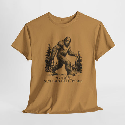 Bigfoot Hide and Seek T-Shirt - Funny Sasquatch Design