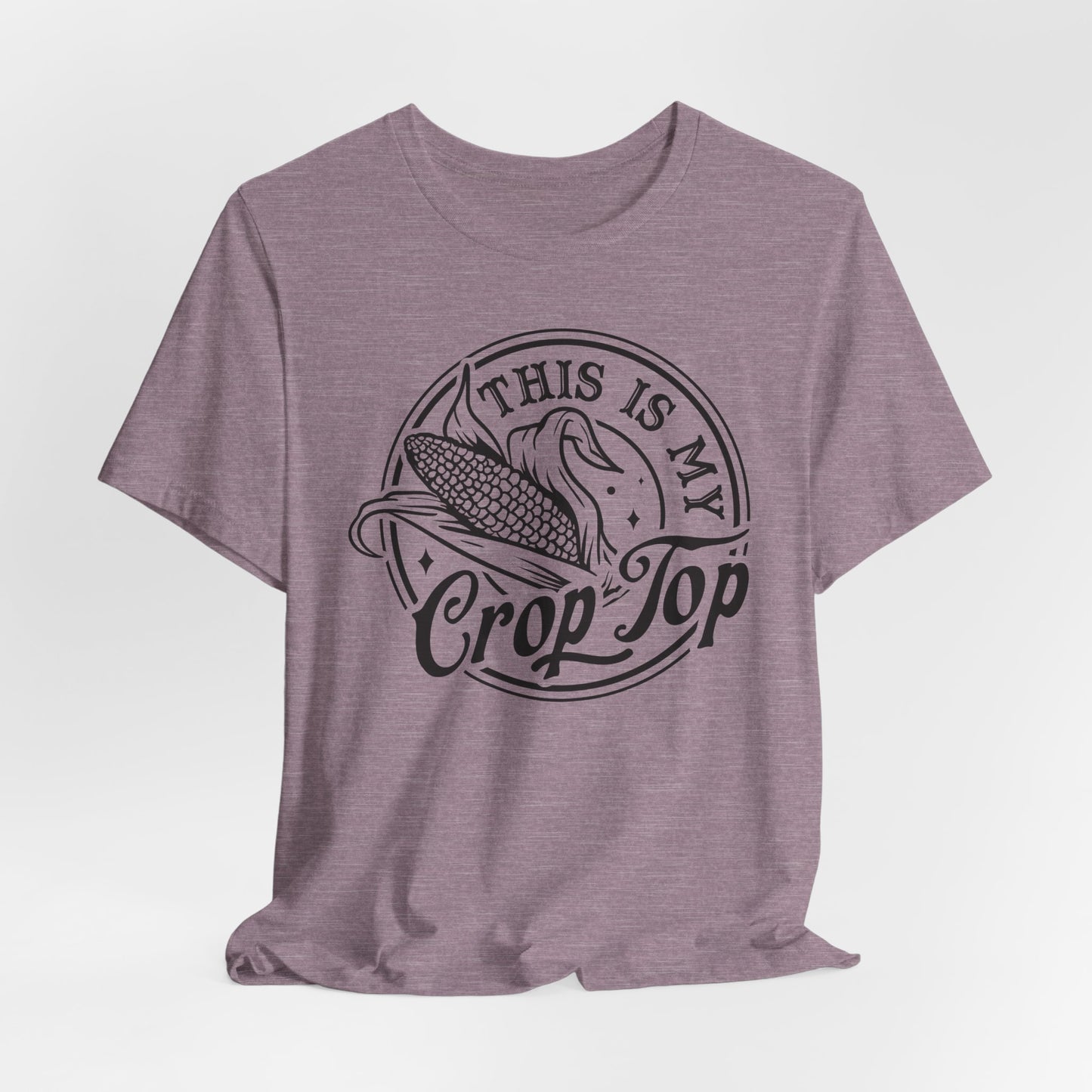 This Is My Crop Top T-Shirt - Corn Pun Graphic