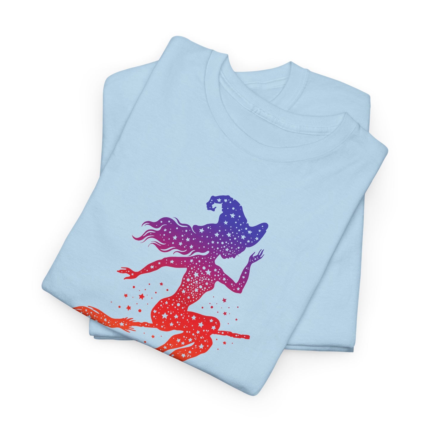 Witch T-Shirt For Cute Halloween T Shirt For Colorful Broom Rider TShirt