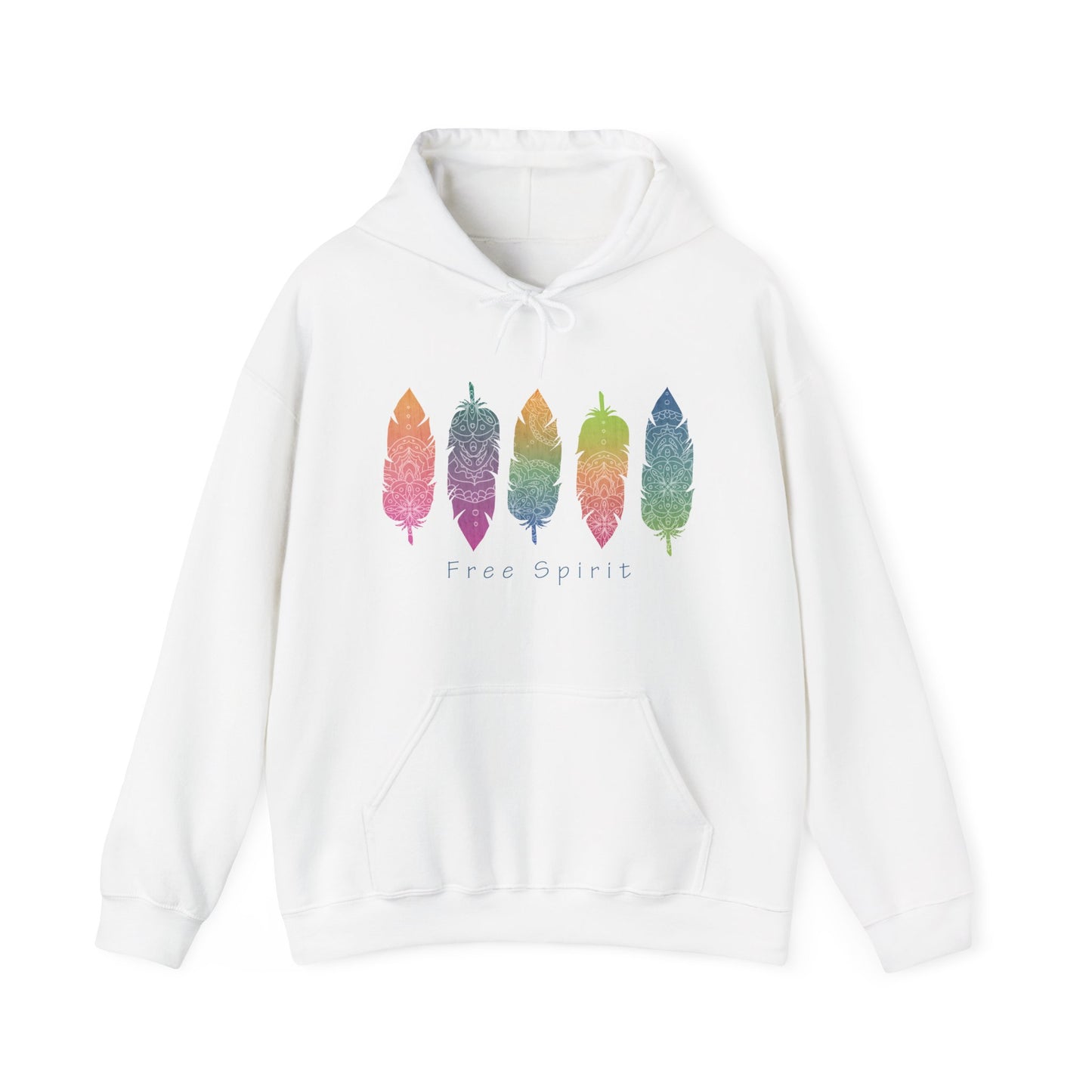 Free Spirit Vibrant Feather Hoodie
