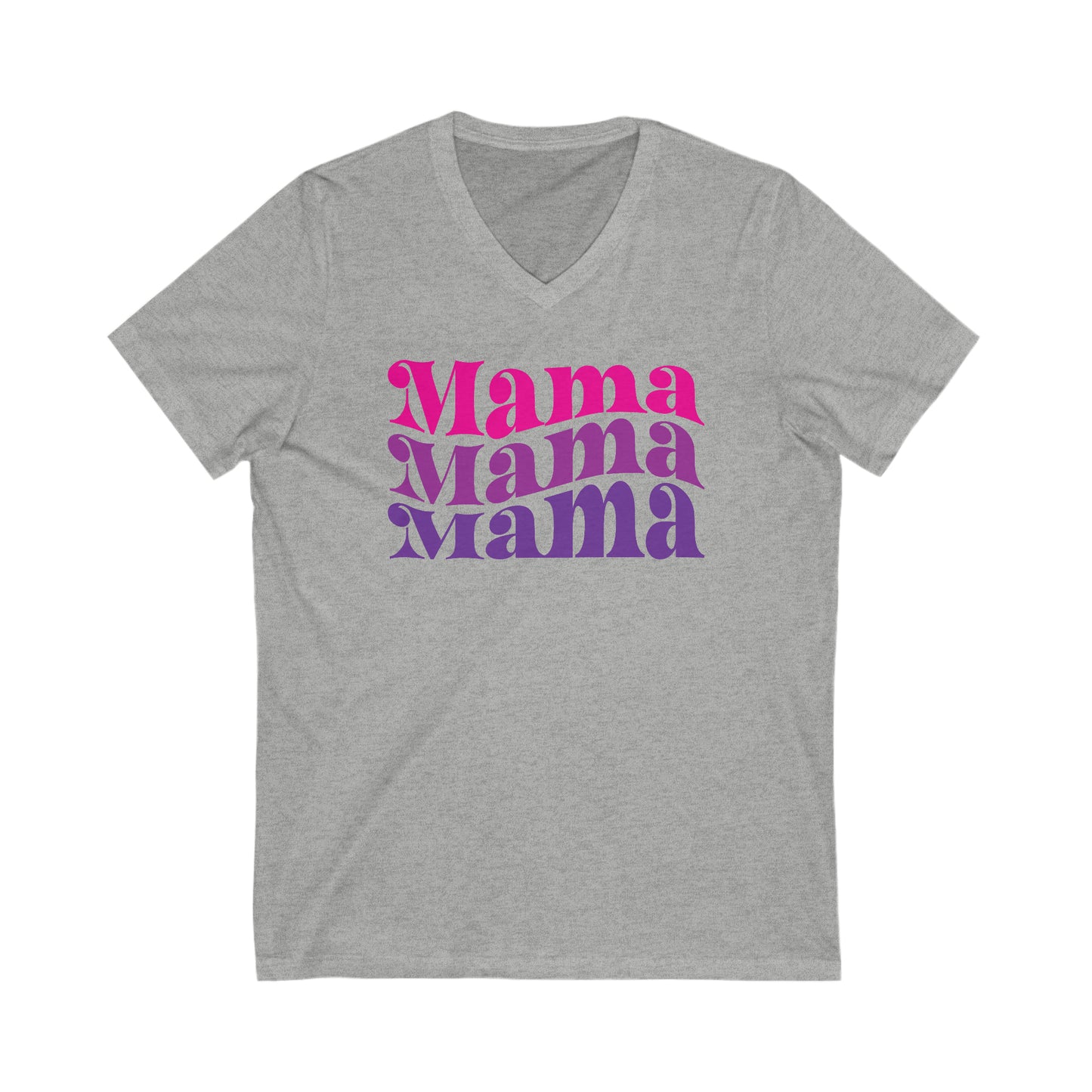 Mama Retro V-neck Tee - Nostalgic Mom Charm