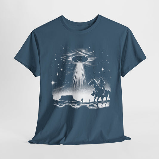 Cowboy UFO T-Shirt - Desert Alien Invasion