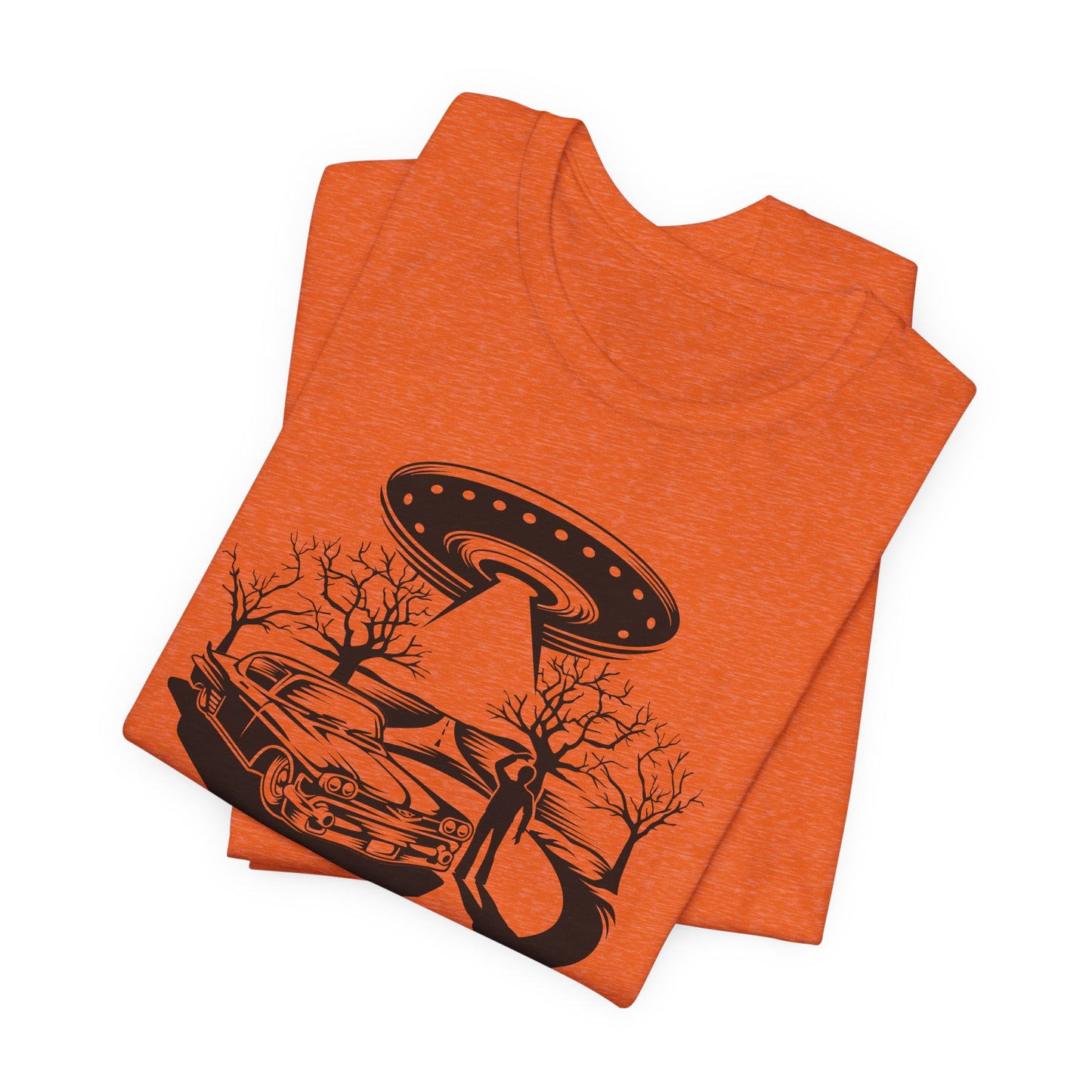 UFO Road Encounter T-Shirt - Spaceship Witness Design