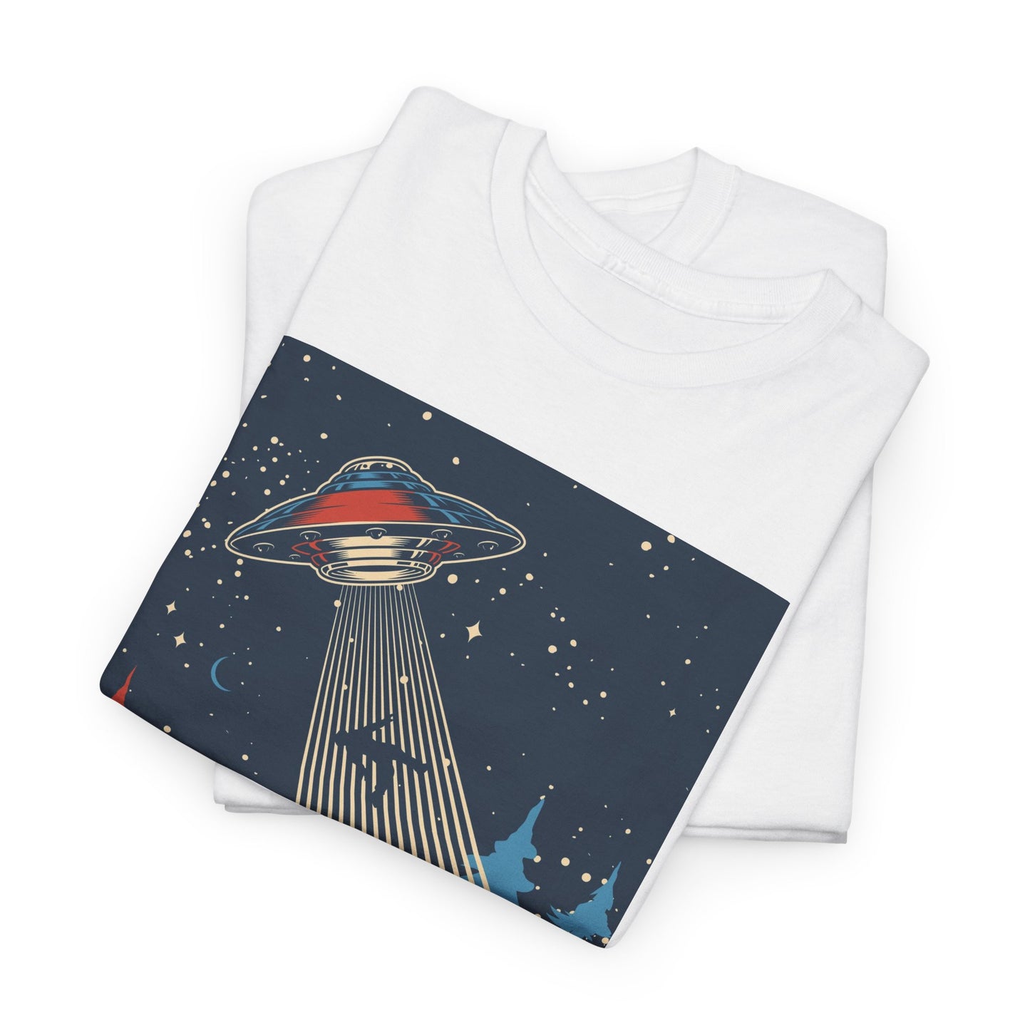 UFO Abduction T-Shirt - Forest Encounter Graphic