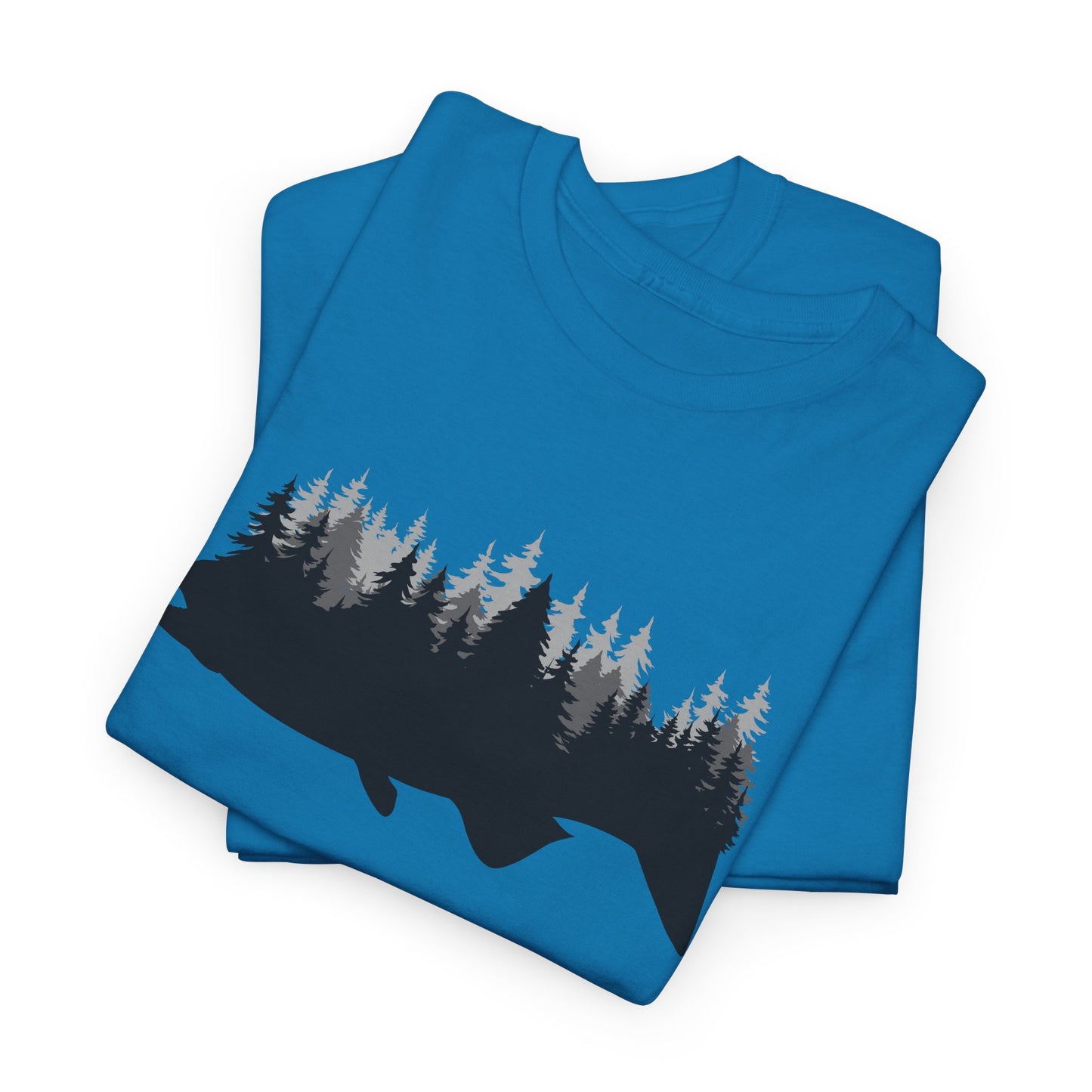 Fish Silhouette Forest Graphic T-Shirt